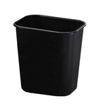 Rubbermaid Rubbermaid 2955 Deskside Small Wastebasket - 12.89 L Capacity - Rectangular - 12.1" H x 8.3" W x 11.4" D - Plastic - Black