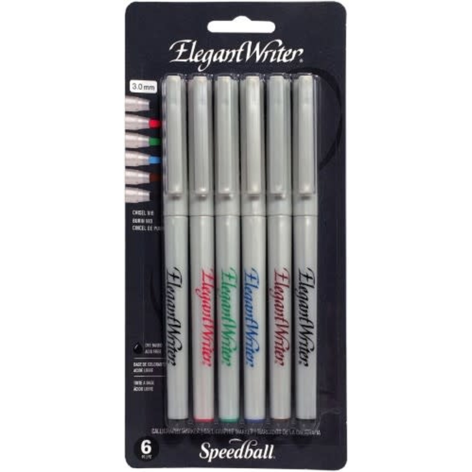 Speedball Art MARKER SET-CALLIGRAPHY, ELEGANT WRITER, MEDIUM  6 ASSORTED
