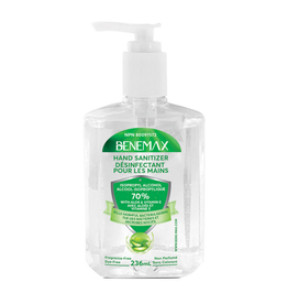 Benemax Benemax Hand Sanitizer with Aloe & Vitamin E 236ml Pump Bottle