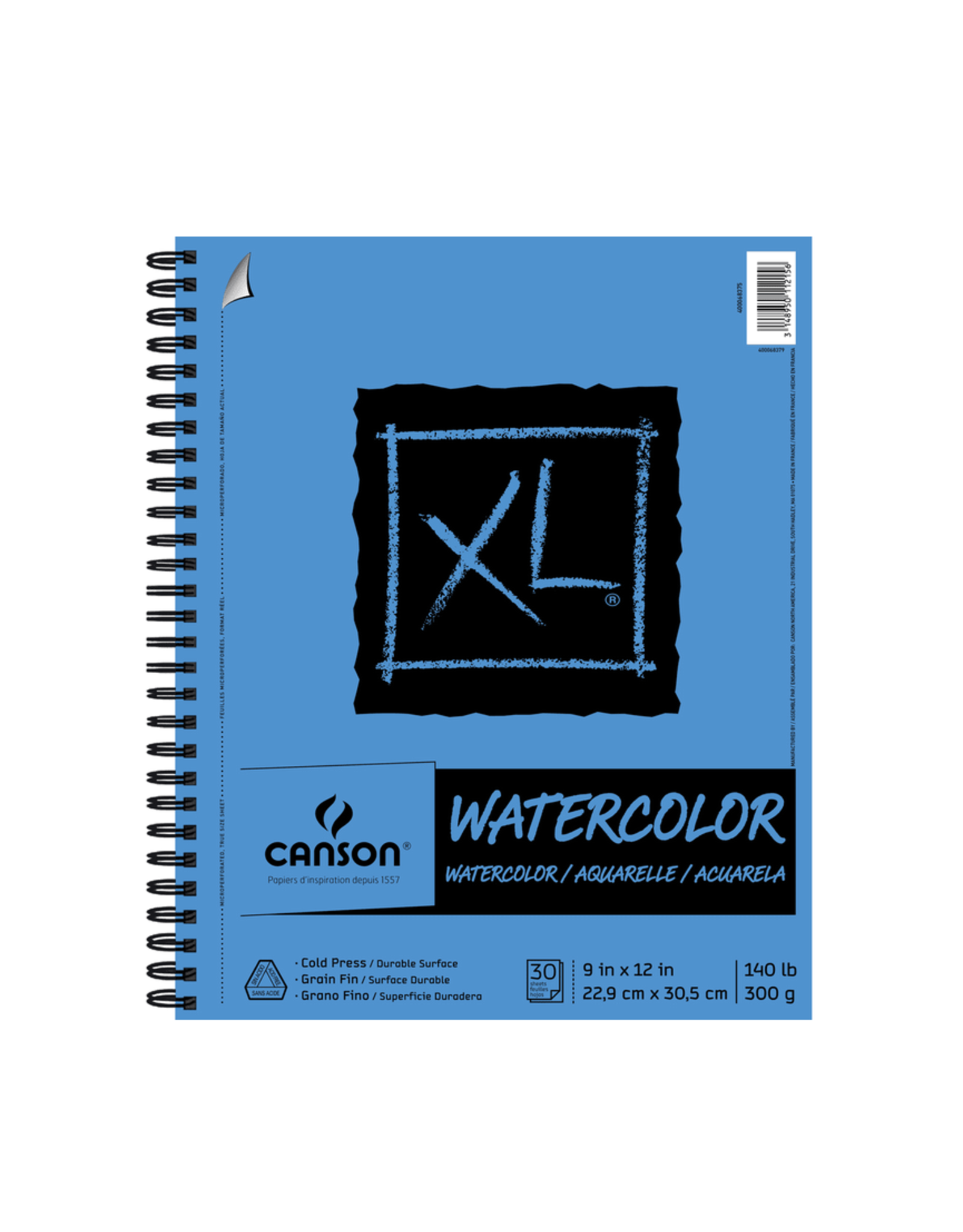 Canson Watercolour Paper Pad 12x9 Xl Coil 30 Sheet 400092968 Nsixty Trading Company Ltd