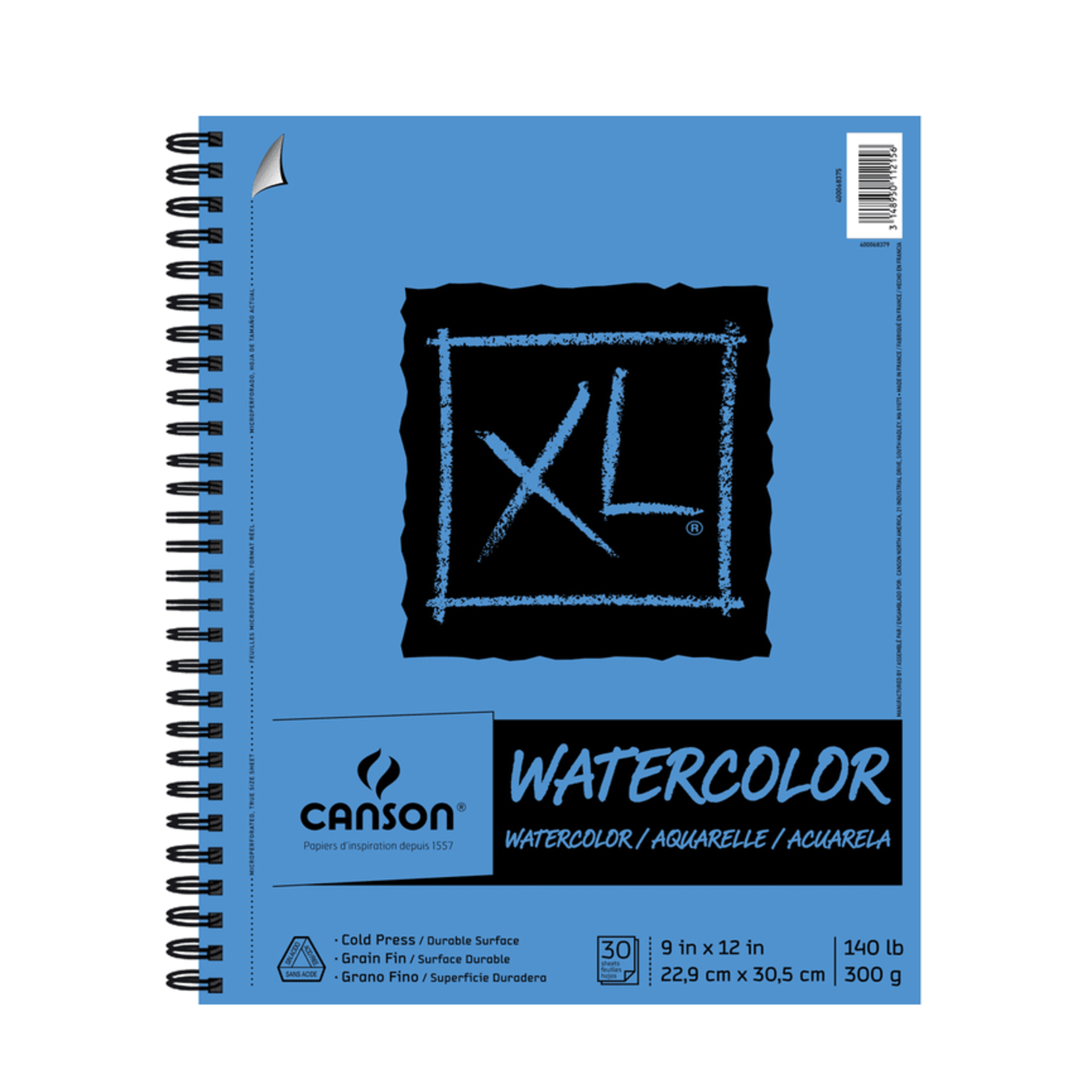 Canson XL Watercolor Pad, 9" x 12"