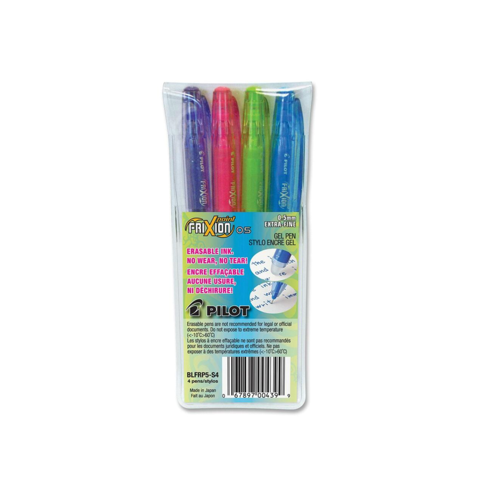 Pilot PEN-STICK, FRIXION 0.5MM ERASABLE GEL, 4-COLOUR SET