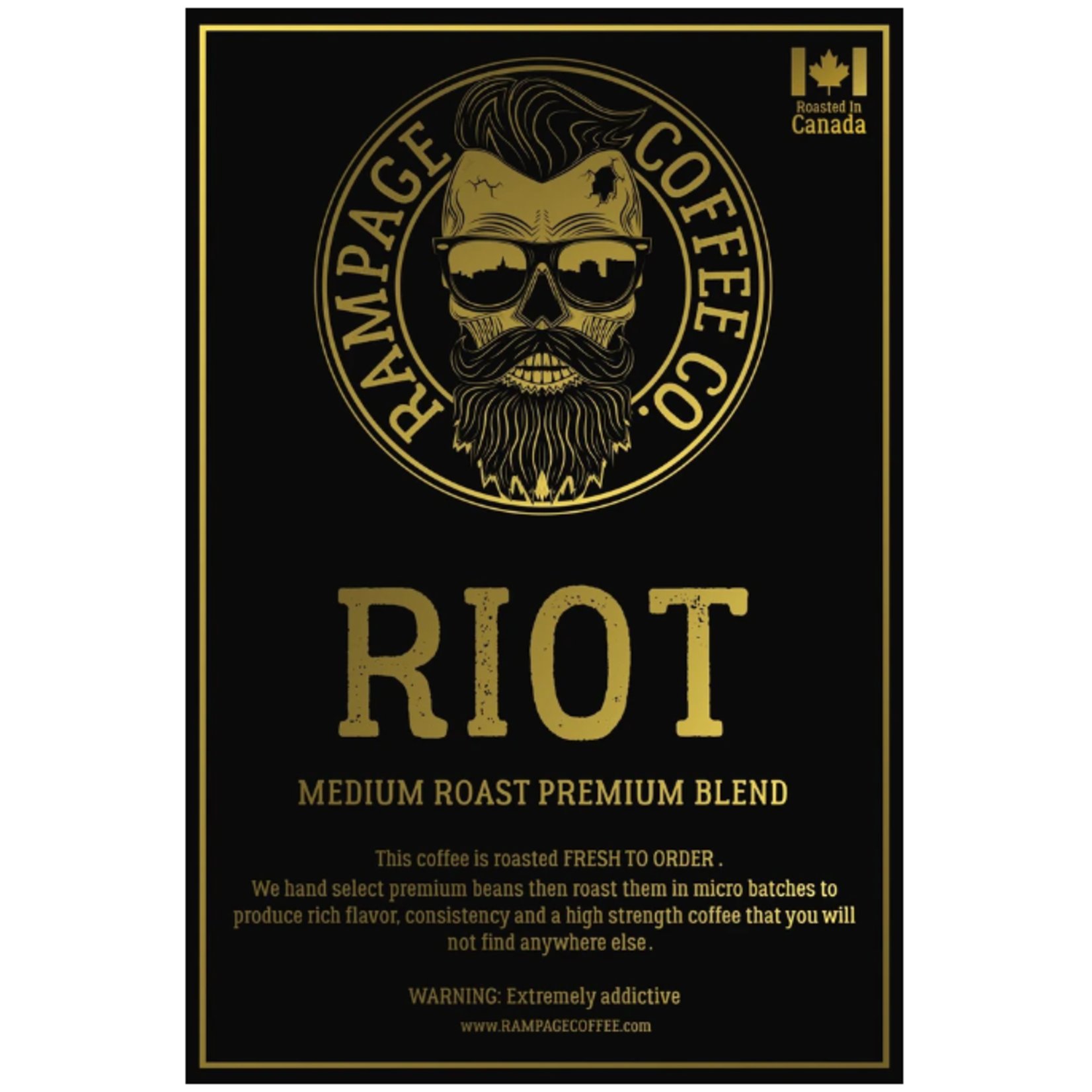 Rampage Coffee Co. Rampage Coffee, RIOT, 340g Beans