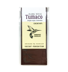 Hummingbird Chocolate Hummingbird Chocolate, Tumaco Dark Milk, 60g