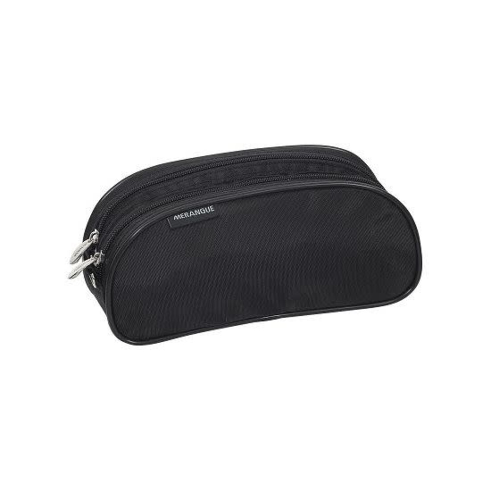 Merangue MERANGUE PENCIL CASE-TWO ZIPPERS, BLACK