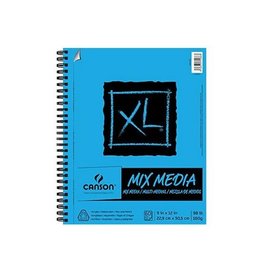 Canson ART PAPER PAD-XL MIX MEDIA, 9X12 COIL SIDE BOUND, 60 SHEETS