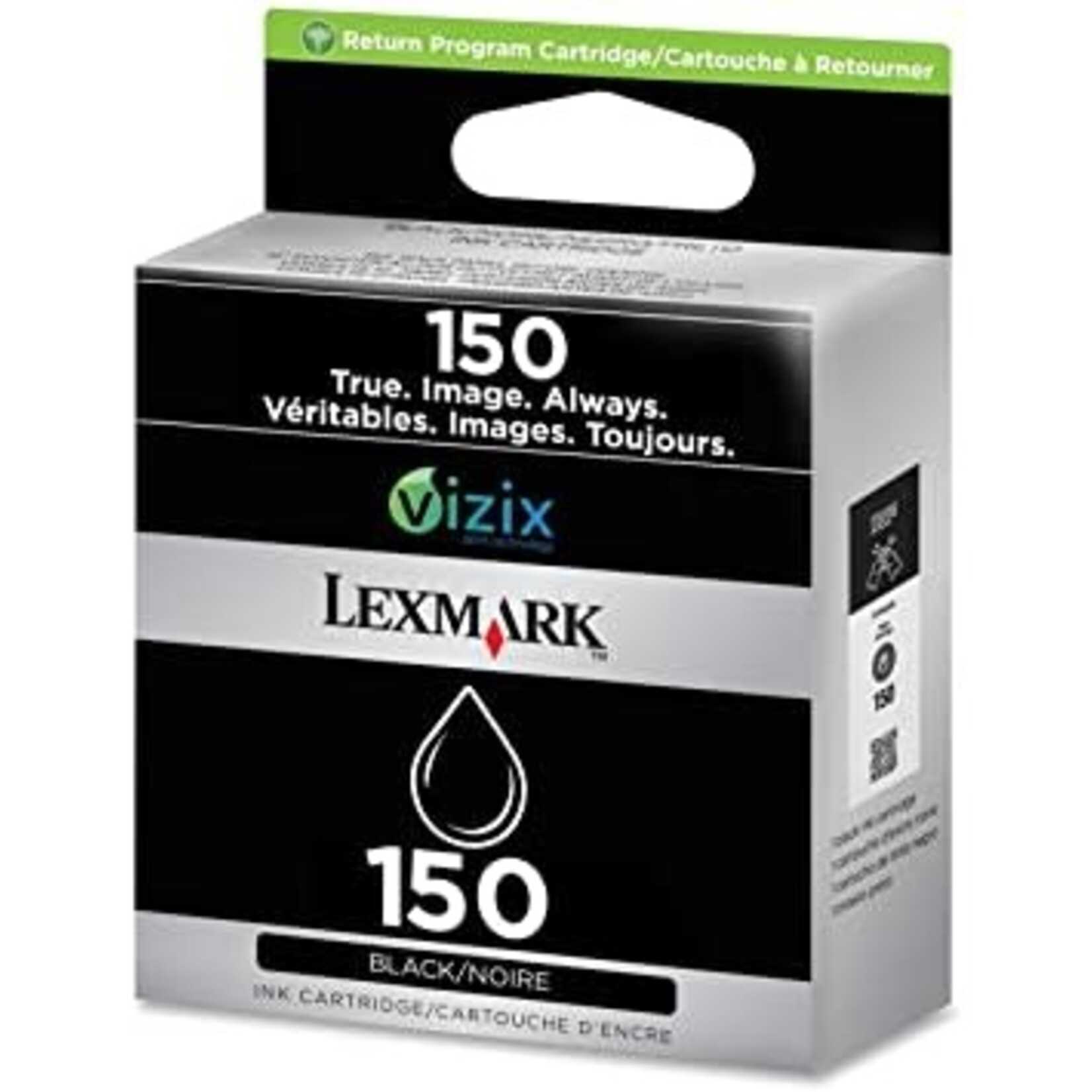 INK, LEXMARK, BLACK CARTRIDGE, 150