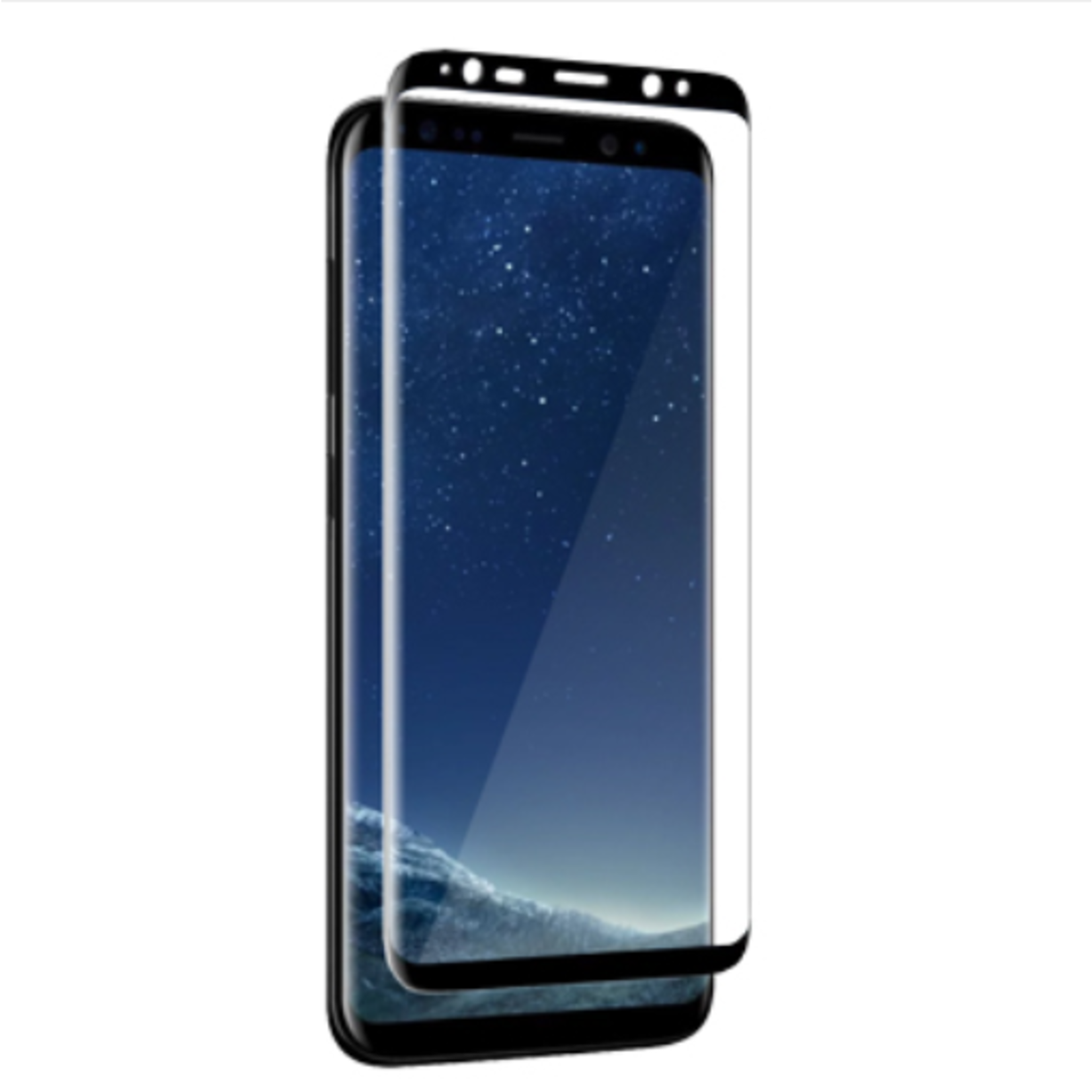 Znitro Nitro Galaxy S8 Tempered Glass Curved Black SKU:45942