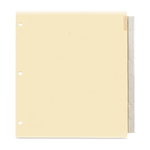 TOPS Products INDEX DIVIDERS-INSERTABLE, LETTER, 8 TAB CLEAR