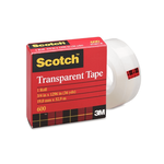 3M TAPE-TRANSPARENT SCOTCH 19MMX33M BOXED