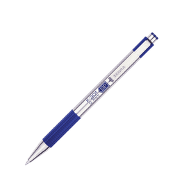 Zebra Pen PEN-RETRACTABLE, F-301 0.7MM STAINLESS STEEL BARREL/BLUE INK