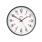 ACCO Brands CLOCK-12" ROUND, 12/24 HOUR WHITE DIAL/BLACK RIM