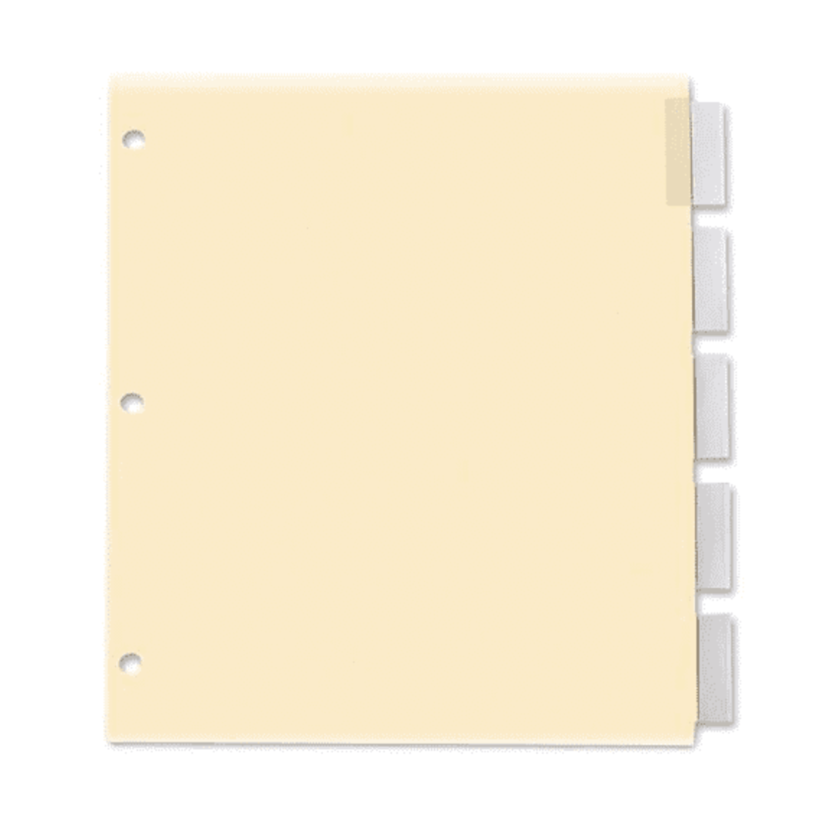 TOPS Products INDEX DIVIDERS-INSERTABLE, LETTER, 5 TAB CLEAR