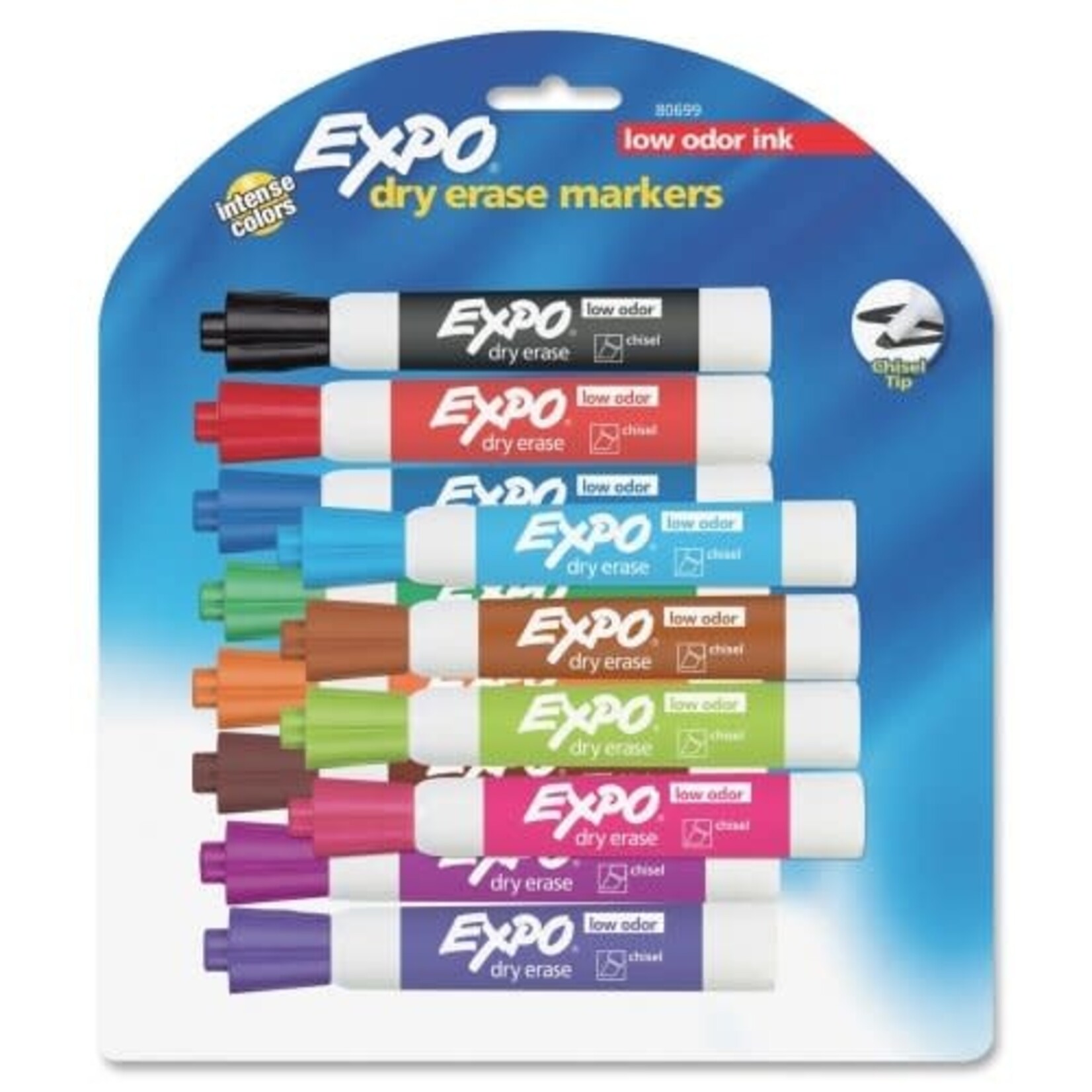 Expo EXPO LOW ODOR DRY ERASE MARKER - CHISEL - 12/PK
