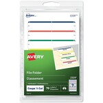 Avery LABELS-FILE FOLDER PERMANENT 3-1/2X5/8 ASSORTED 70/PK 2329