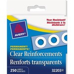 Avery REINFORCEMENTS-PERMANENT CLEAR MYLAR 250/BOX