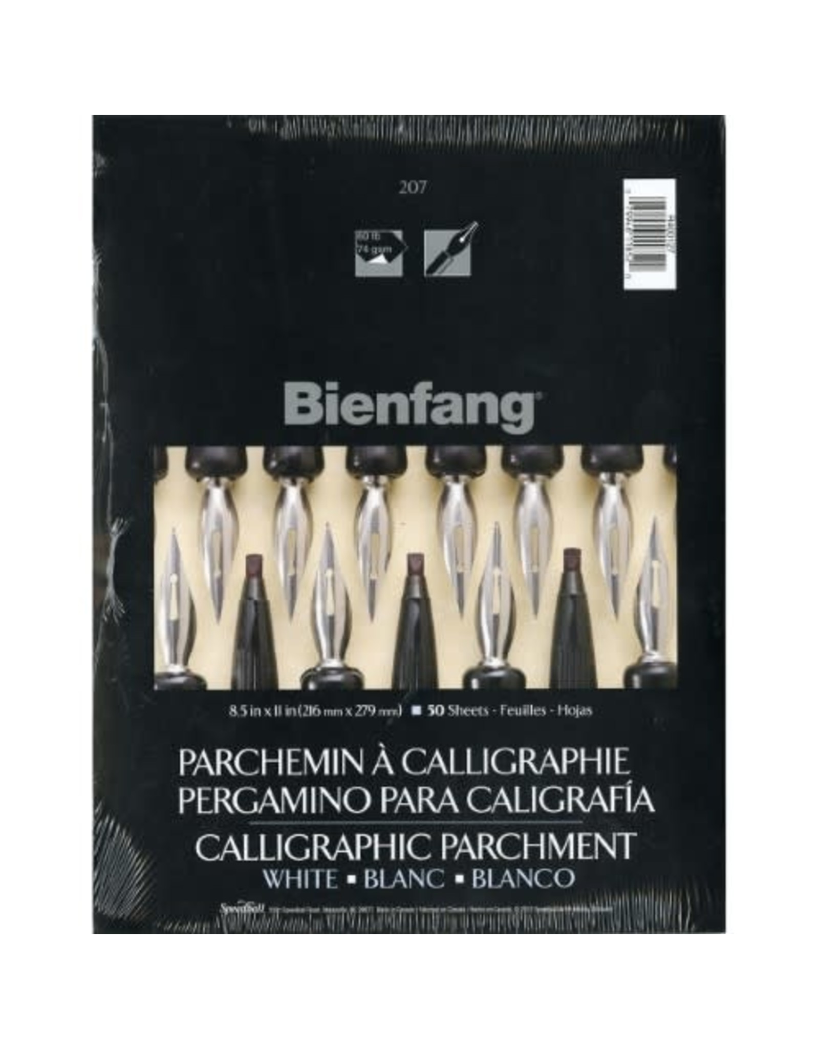 Speedball Art CALLIGRAPHY PARCHMENT PAPER 8.5X11, BIENFANG #207, WHITE