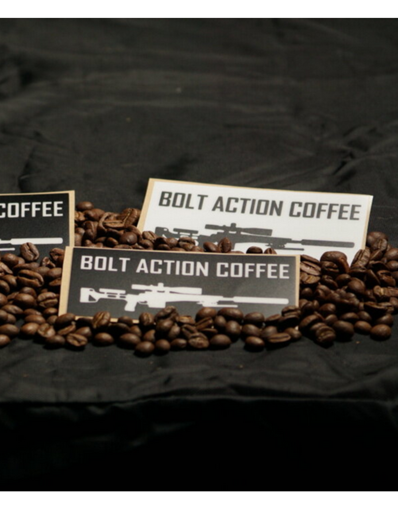 Bolt Action Coffee Bolt Action Coffee, All-Weather Logo Sticker Black
