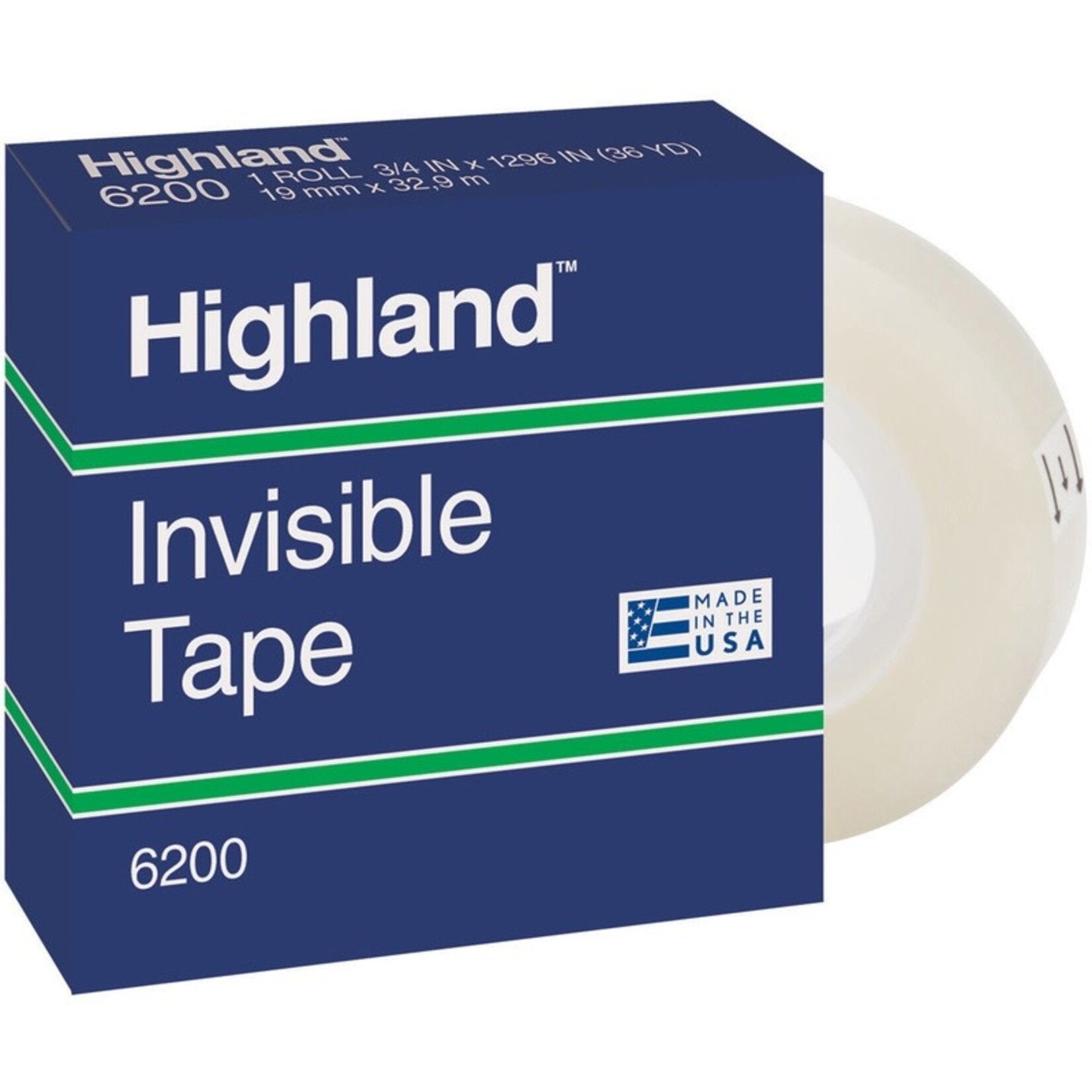 3M TAPE-HIGHLAND, INVISIBLE 12.7MMX32.9M BOXED
