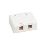 Tripp Lite Tripp Lite Surface Mount Box Keystone Jack, 2 Port White