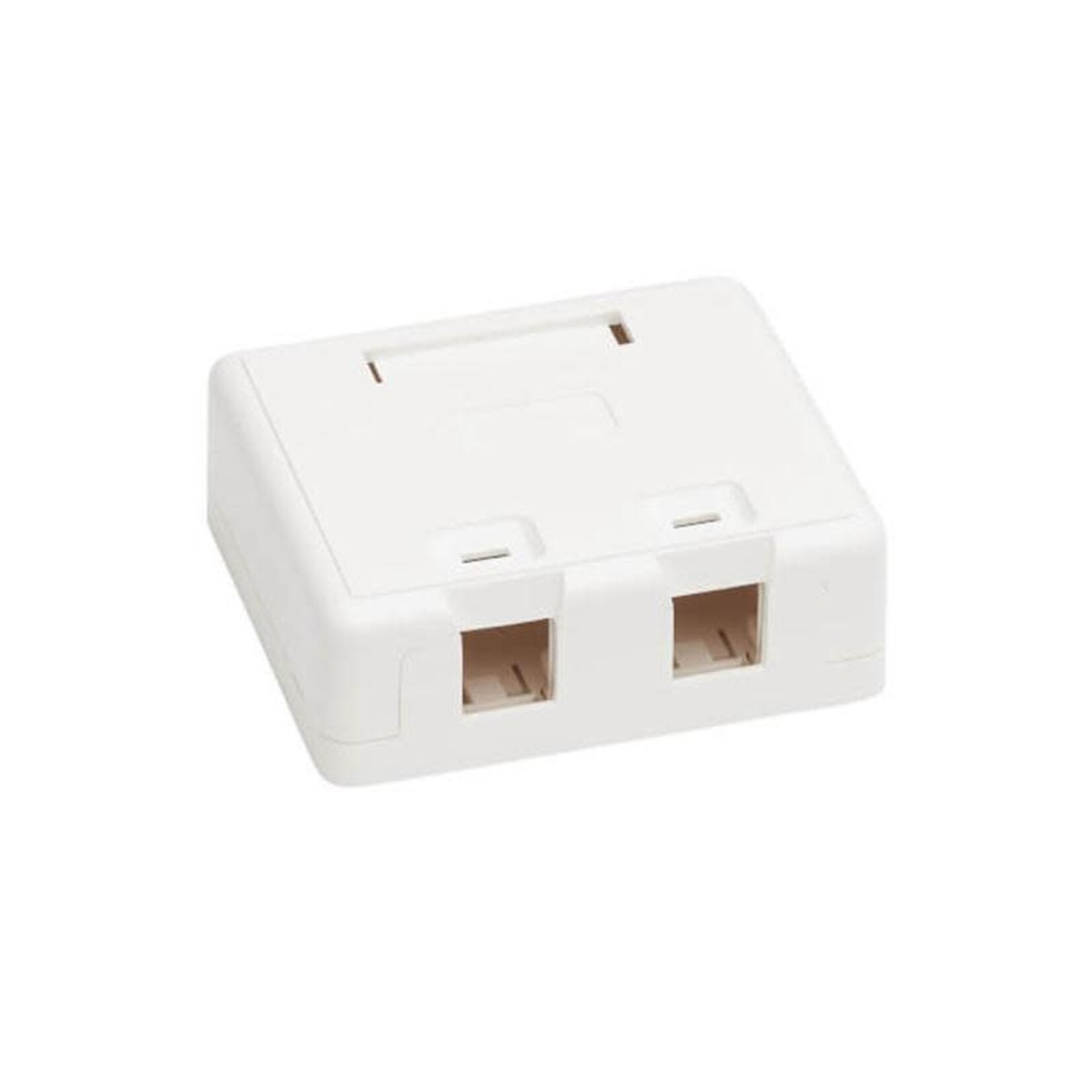 Tripp Lite Tripp Lite Surface Mount Box Keystone Jack, 2 Port White