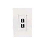 Tripp Lite Tripp Lite 2 Port Single-Gang Universal Keystone Wall Plate, White