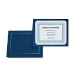 First Base Inc. CERTIFICATE HOLDER-CLASSIC LINEN WITH GOLD FOIL, NAVY BLUE