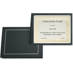 First Base Inc. CERTIFICATE HOLDER-CLASSIC LINEN WITH GOLD FOIL, BLACK