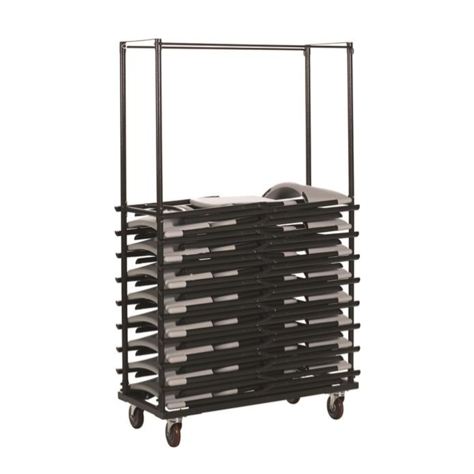 GLOBAL OFFICE Chair - Offices To Go - Folding Chair Dolly - Metal - Black 30 Chair Capacity