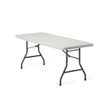 GLOBAL OFFICE Table - Global Offices To Go, Lite-Lift II Folding Rectangular Table, Plastic and Steel, Oyster Grey, 72"W x 30"D x 29 1/4"H