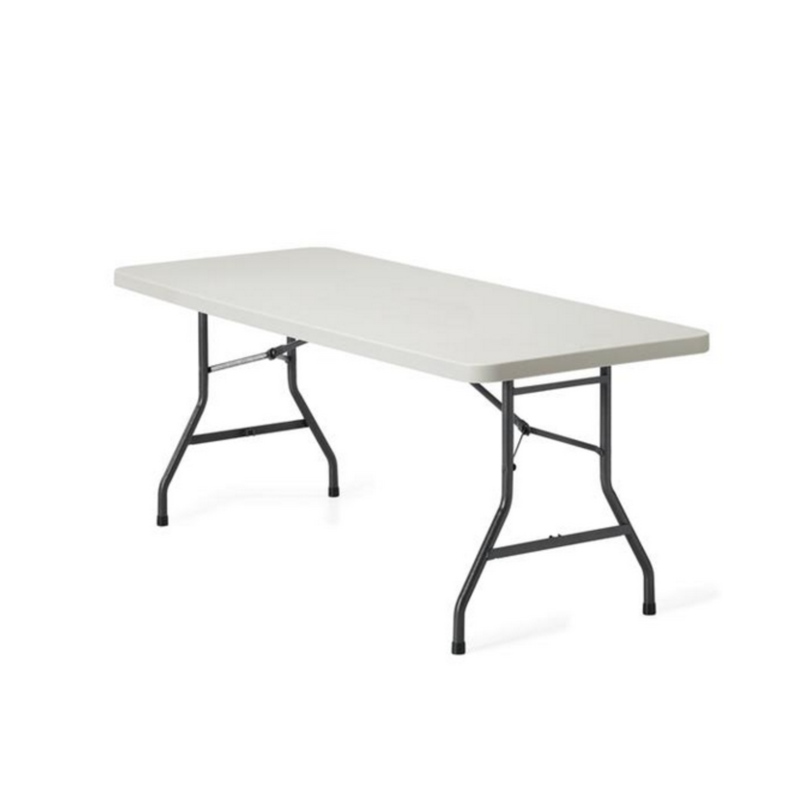 GLOBAL OFFICE Table - Global Offices To Go, Lite-Lift II Folding Rectangular Table, Plastic and Steel, Oyster Grey, 72"W x 30"D x 29 1/4"H