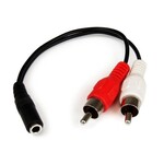 Startech Cable - Startech 6in Stereo 3.5mm Female to 2x RCA male