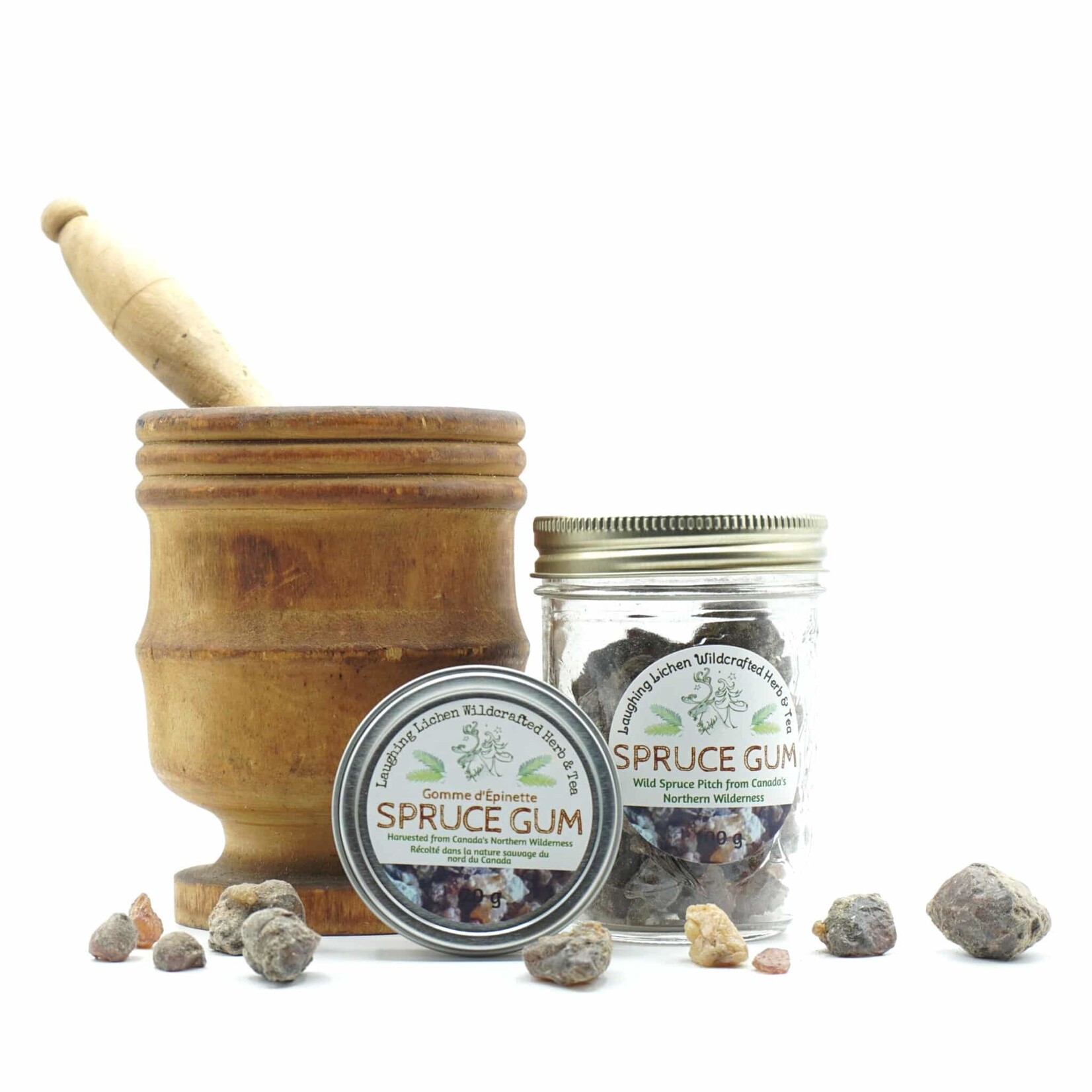 Laughing Lichen Spruce Pitch/Gum/Resin 20g Tin - Laughing Lichen