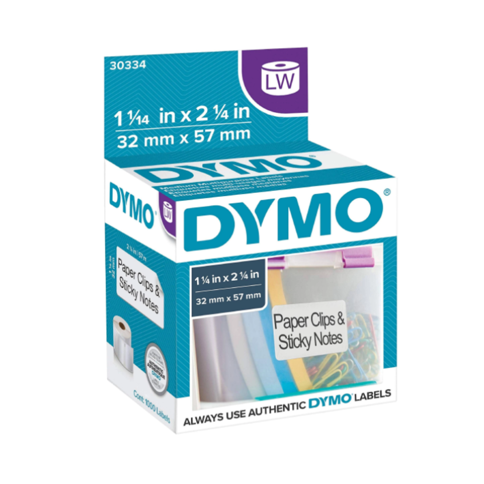 Dymo LABELS-DYMO LABELWRITER, MULTI-PURPOSE 2-1/4X1-1/4, 1000/PK