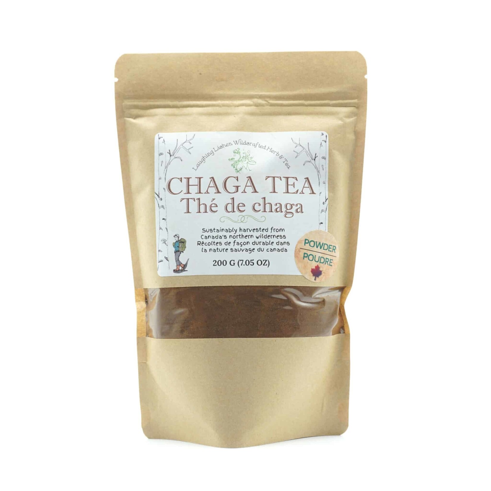 Laughing Lichen Chaga Tea 200g, Ground - Laughing Lichen