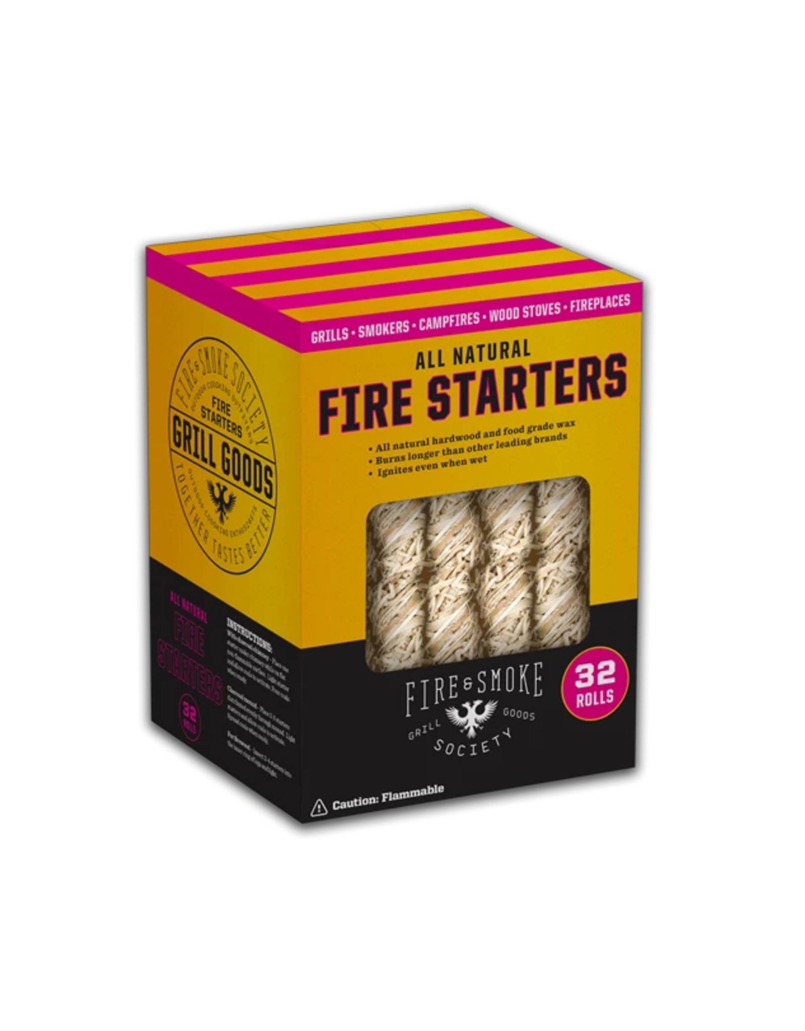 Fire & Smoke Society All Natural Fire Starters 32 Count