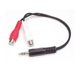 Startech Startech 6inch Stereo Audio Cable Male 3.5mm to 2 RCA Female
