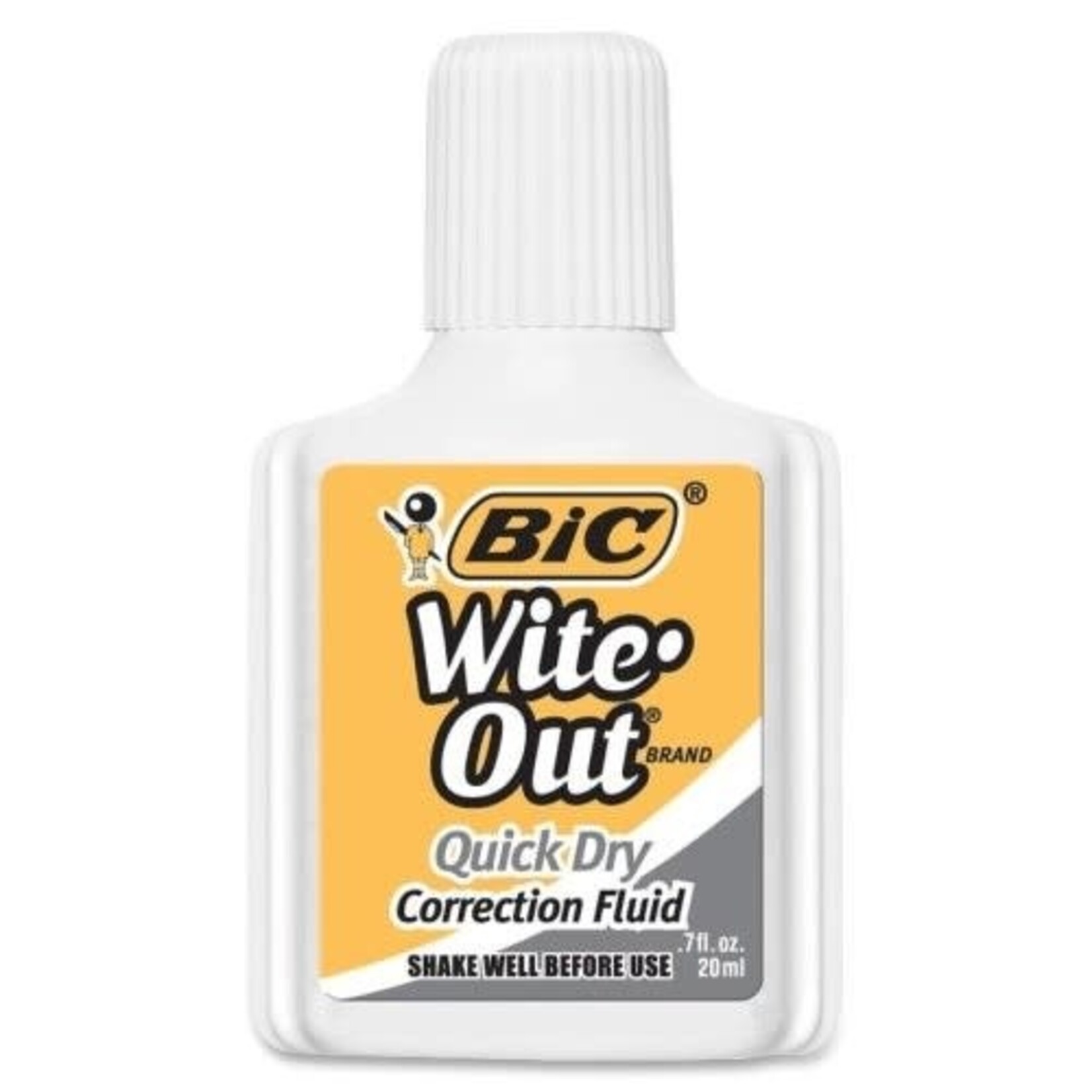 Bic CORRECTION FLUID-WITE-OUT FOAM QUICK DRY   -WOFQD12