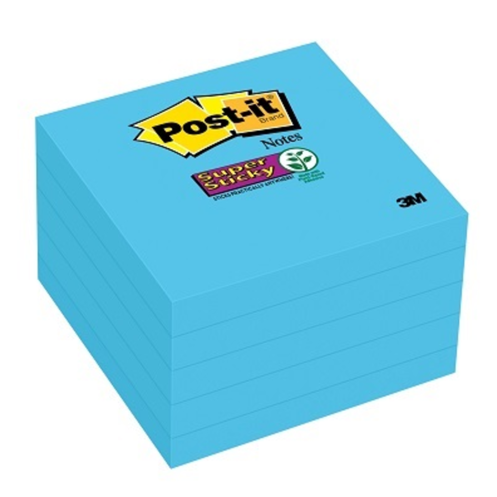 Post-it NOTES-POST-IT, SUPER STICKY 3X3 ELECTRIC BLUE 5/PACK