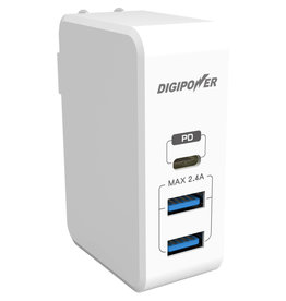 Digipower Digipower Wall Charger 3 Port w/USB-Type C