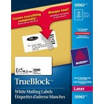 Avery LABELS-SHIPPING TRUEBLOCK WHITE 2X4 2500/BOX 05963