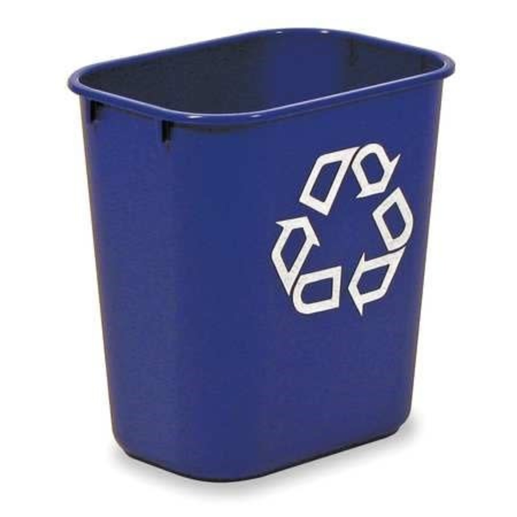 Rubbermaid WASTEBASKET-PLASTIC 11-3/8X8-1/4X12-1/8 H, BLUE RECYCLING