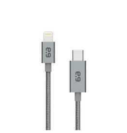 PureGear PureGear Space Grey 10ft Lightning to USB-C Braided Charge and Sync Cable