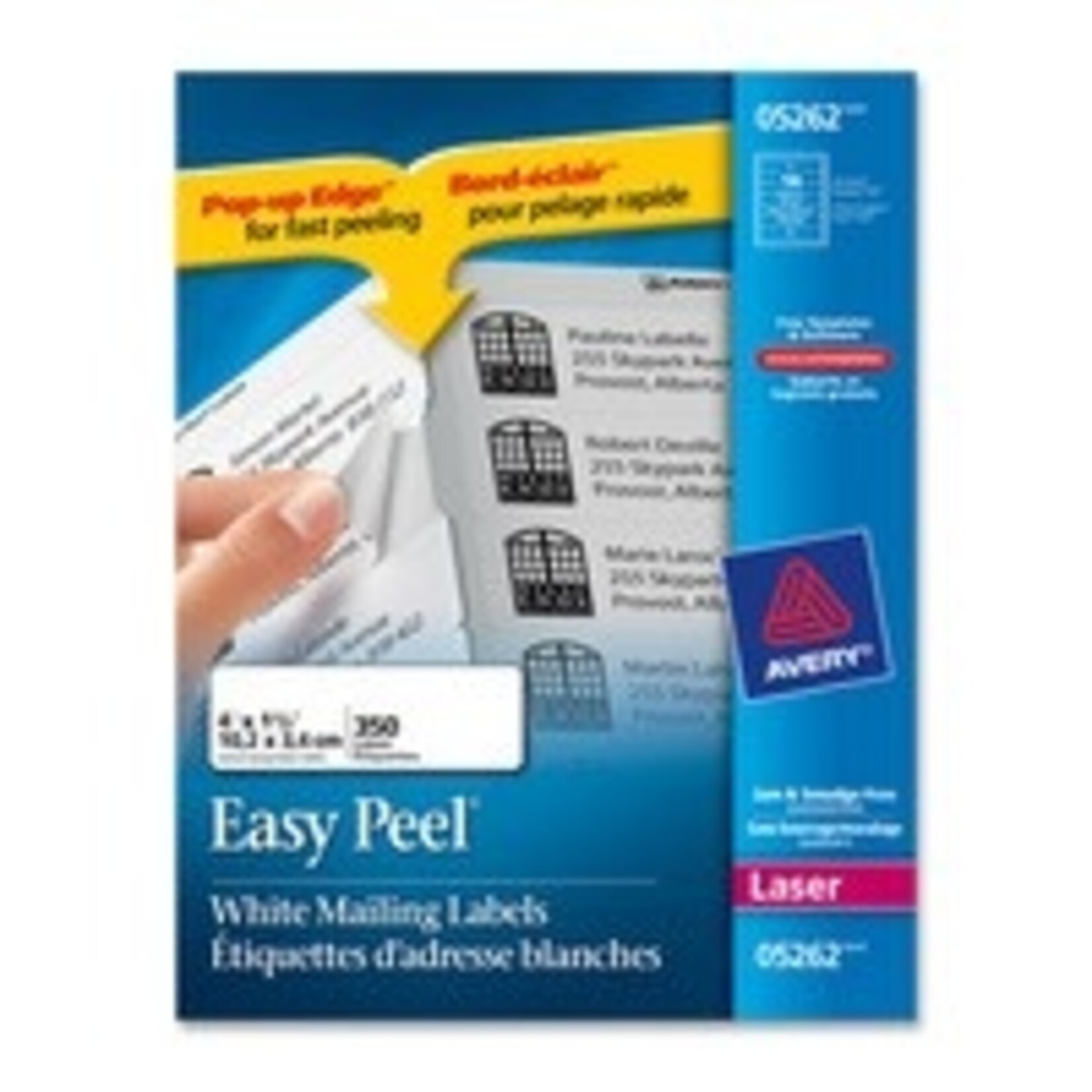 Avery LABELS-ADDRESS EASY PEEL WHITE 1-1/3X4 350/EV 05262