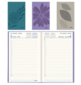 Blueline PLANNER-DAILY, HARD 8X5 ASSORTED BILINGUAL 2022