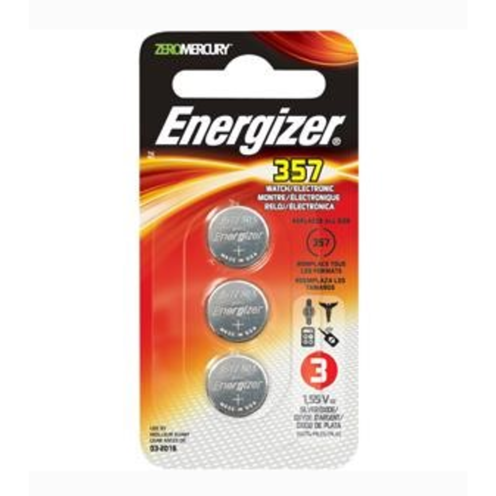 Energizer Energizer Zero Mercury 357 Battery 3-pack