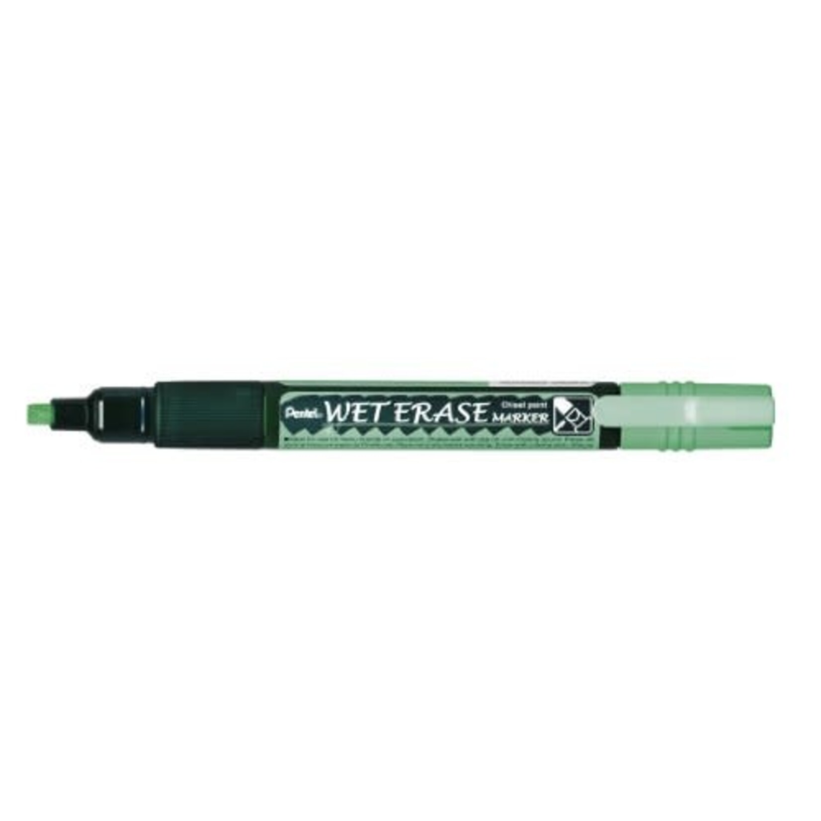 Pentel MARKER-WET ERASE CHALK, CHISEL, GREEN