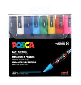 Posca Posca PC-5M Medium Basic Colours Set of 8 Paint Markers