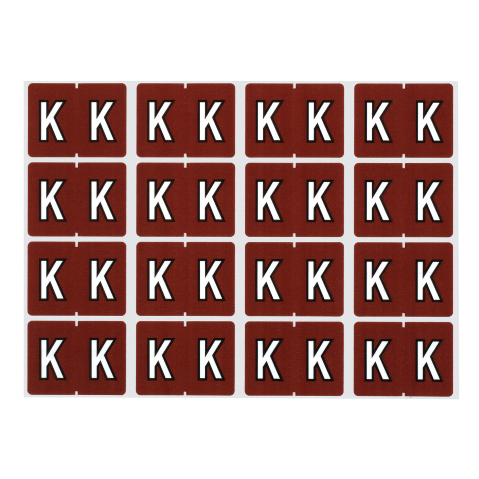 Pendaflex LABELS-ALPHABETIC COLOUR CODE, K  BROWN