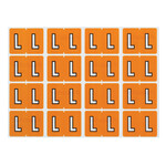 Pendaflex LABELS-ALPHABETIC COLOUR CODE, L  LIGHT BROWN
